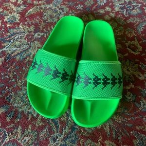 KAPPA lime green slides